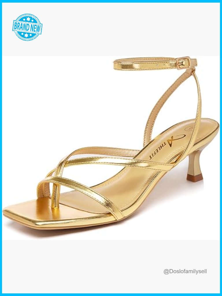 Strappy Kitten Heel Sandals Square Toe Ankle Strap Elegant Party Dress Shoes